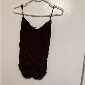 Motel Rocks Brown Ruched Camisole